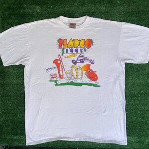 Vintage 90s Instrument Band Shirt Single Stitch Music Tee